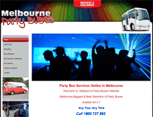 Tablet Screenshot of melbournepartybuses.com.au